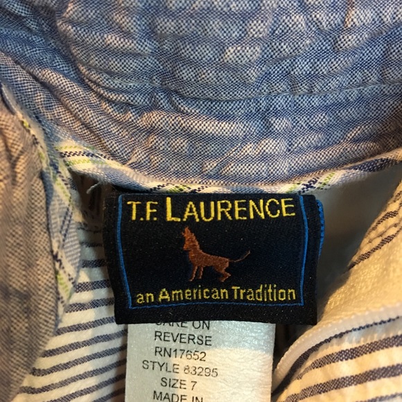 TF Laurence Boys’ Size 7 Seersucker-Shorts - Picture 3 of 4